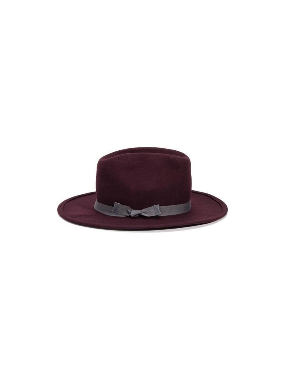 HAT ATTACK Cowboy Hat Burgundy Gray Grey bow one size Wool USA Designer NWT